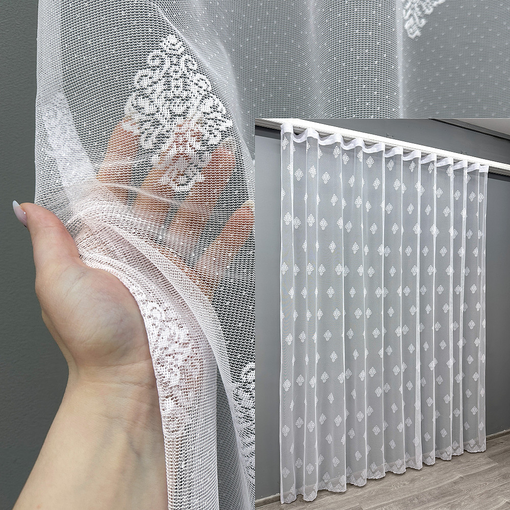 Тюль VR-Textil 1570т Преміум Холодний білий 500х270 см (42-1138) Київ - фото 1