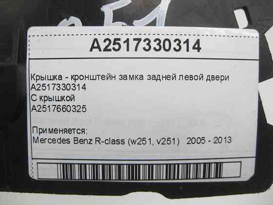 Mercedes-Benz  A2517330314 Кришка - кронштейн замка задніх лівих дверей R-Class W251 Одеса