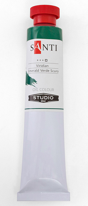 Фарба олійна "Santi Studio"  60мл № 11 351087 Смарагдова зелена темна, шт Київ - фото 1