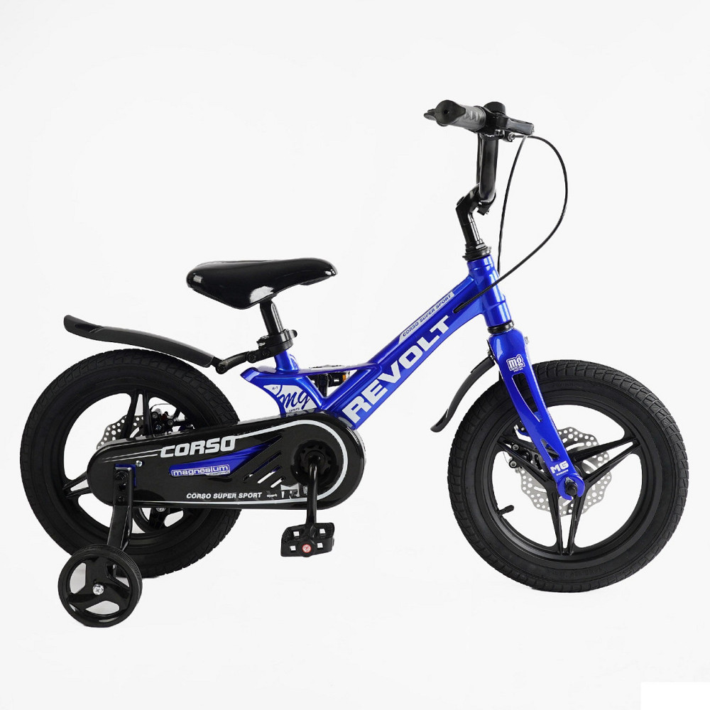 Велосипед Corso REVOLT двоколісний 14 дюймів із додатковими колесами Синій (MG-14015) Чернігів - фото 2