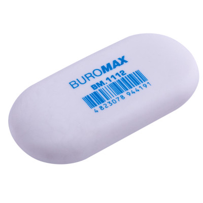 Ластик Buromax овальная, 49x23x9 мм синт.каучук, ассорти цветов (BM.1112) Винница - изображение 1