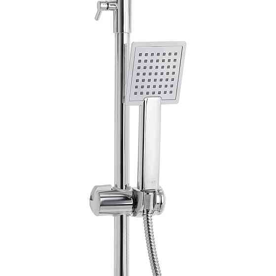 Душова система універсальна Qtap Plava на три споживачі (з виливом) з поличкою QT1005CRM Chrome Київ