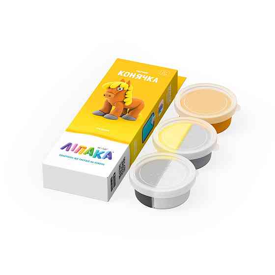 Набір пластиліну, що самостійно твердіє, ЛІПАКА – Конячка Дніпро