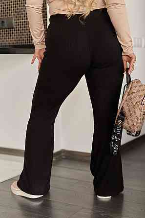 Женские трикотажные штаны в рубчик 