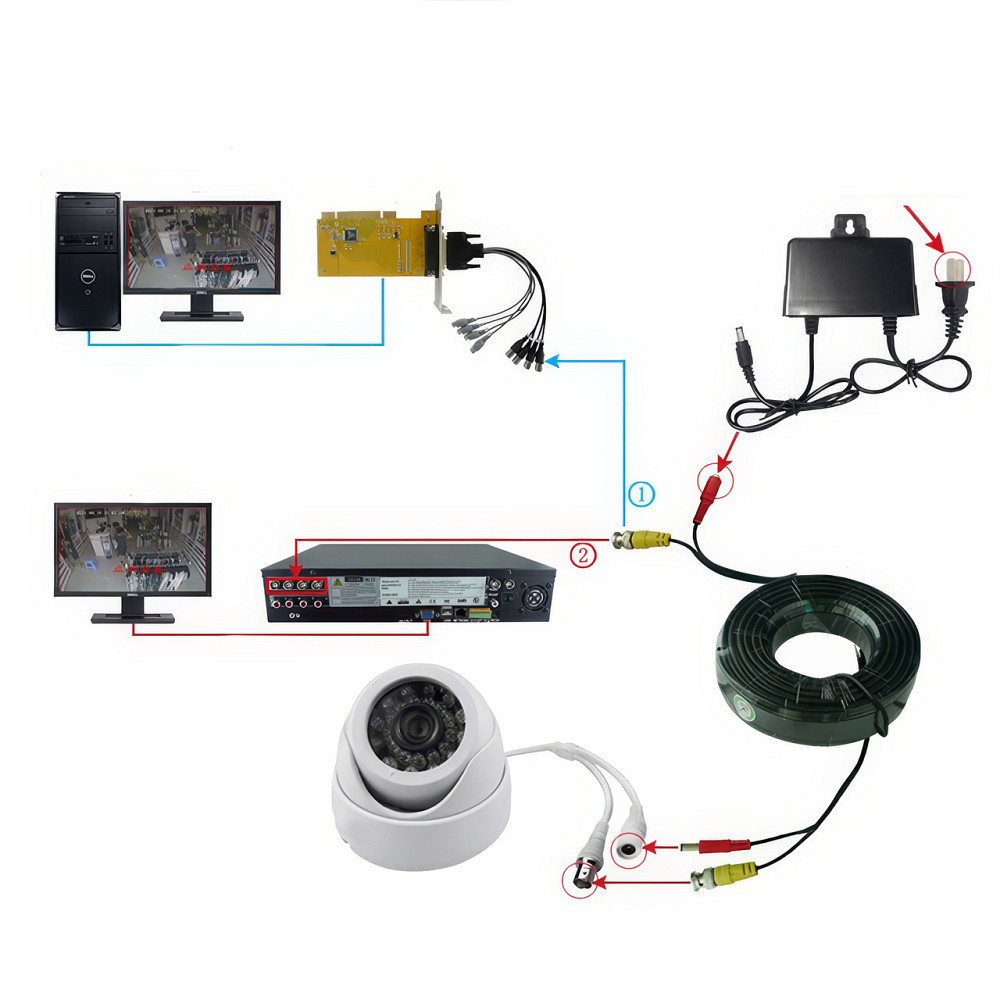 Патчкорд комбінований 50м, BNC-DC / Провід для відеокамер / Провід для камер відеоспостереження Київ - фото 2