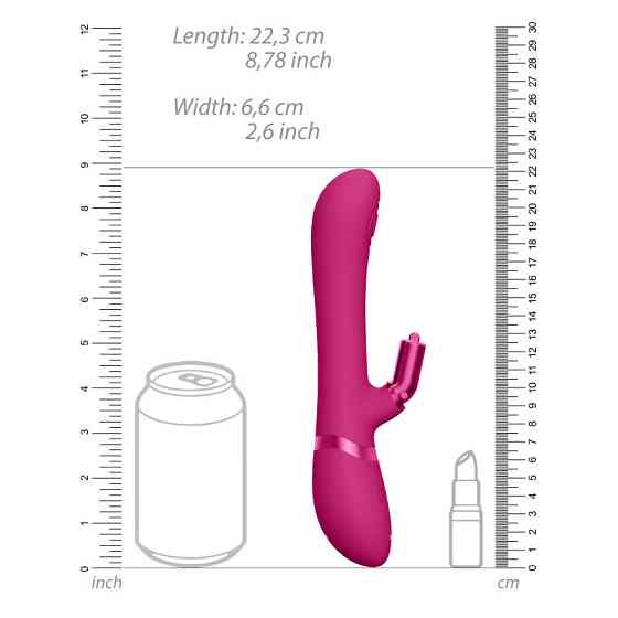 Вибратор-кролик Etsu пульсация + 4 насадки цвет: розовый Vive (Нидерланды) Sex Aura Киев