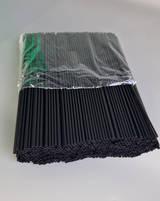 Трубочка Соломка алкогольна пряма d3 25см Махито чорна (500 шт) Харків - фото 2