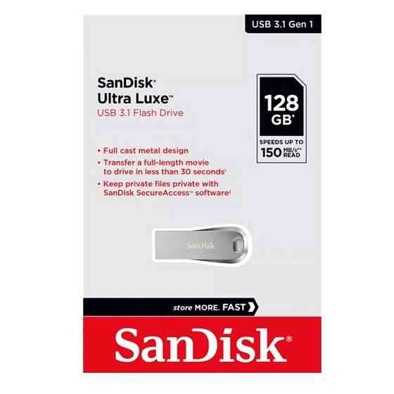 Флеш-накопичувач SanDisk USB 3.1 Ultra Luxe 128Gb (150Mb/s) Київ
