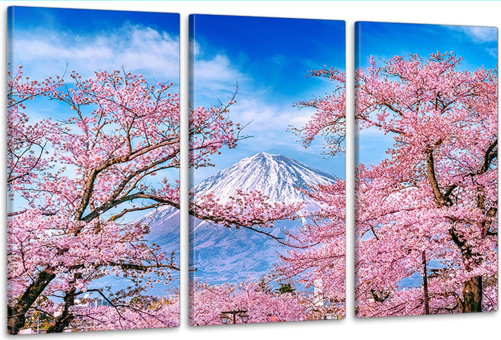 Модульная картина в гостиную / спальню  Сакура     ART-253_3A 100х150 см Киев - изображение 1