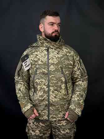 Зимова військова водонепроникна чоловіча зимова куртка CallDragon піксель 3.0 Omni-Heat з капюшоном WAR Львів