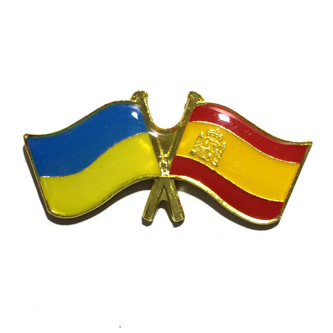 Значок флаг Украина Испания Киев - изображение 1