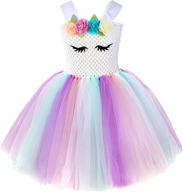 Платье Единорога на 5–6 лет с пышной юбкой, обручем, крылышками, карнавальный костюм на День рождения Хэллоуин Киев - изображение 1