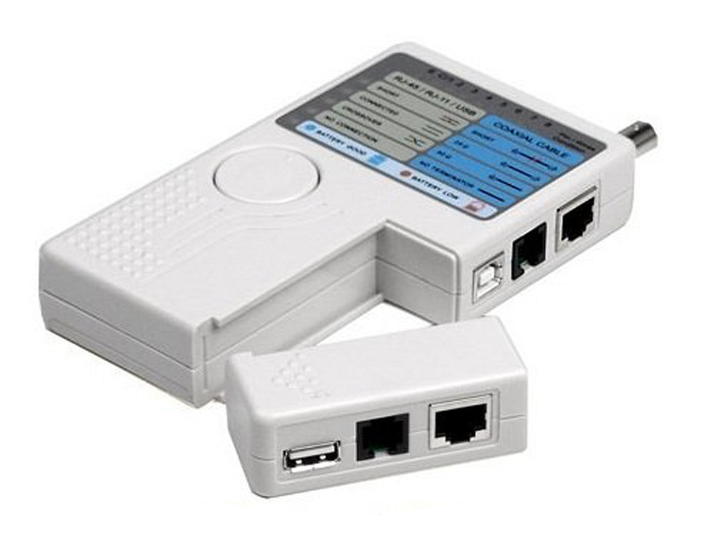 Тестер Network cable tester RX-1000, RJ12/RJ45/RG-58/USB Винница - изображение 1