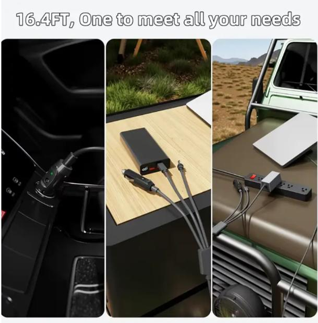 Кабель живлення для Starlink Mini 3 в 1 (Type-C/DC/прикурювач) 2 метри Київ - фото 5