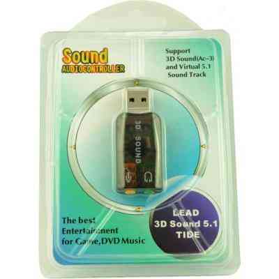 Звукова плата Atcom USB-sound card (5.1) 3D sound (Windows 7 ready) (7807) Вінниця
