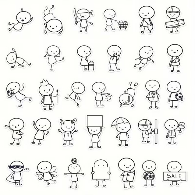 Набір милих наклейок з персонажами – 66 шт для декору Київ - фото 5