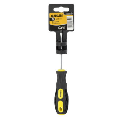 Отвертка Sigma шлицевая SL3.0x75мм CrV (4006301) Винница - изображение 2