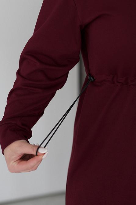 Трикотажне плаття оверсайз на кулісці "Answer" |  Норма та батал Марсала, 54-56 Київ - фото 5