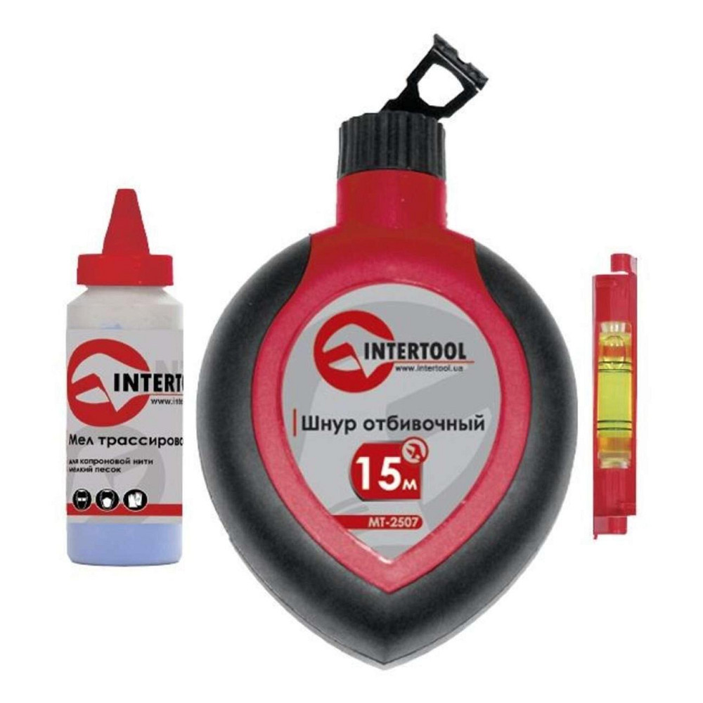 Комплект: шнур разметочный, корректор 115 г, шнуровый уровень, 3 в 1 Мукачево - изображение 1