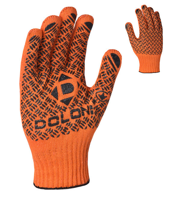 Doloni рукавички захисні трикотажні з ПВХ малюнком, розмір 11, Універсал Профі 4470 Рівне - фото 1