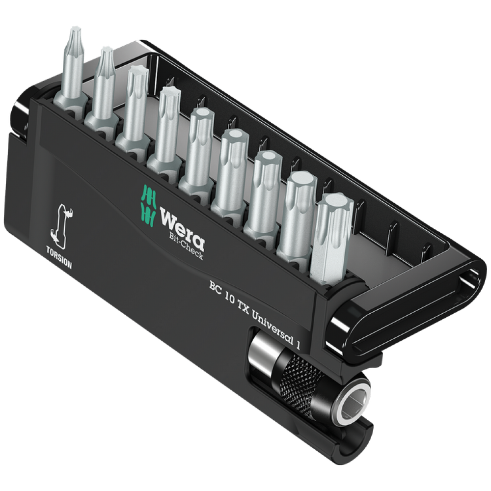 Набор бит Torx с отверстием 10ед. Wera Bit-Check 10 TX Universal 1 05056164001 Одесса - изображение 1