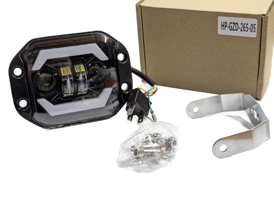 Світлодіодна фара StarLight HP-GZD-265-05 ближнє/дальнє DRL + поворот універсальна прямокутна 12/24V Харків