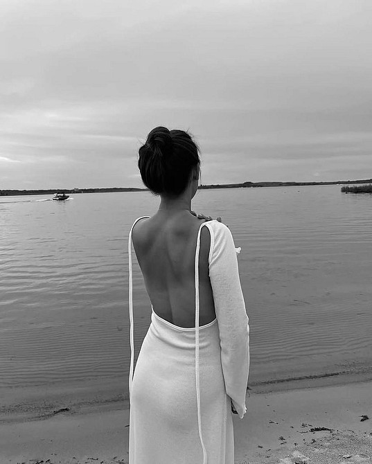 Женское заманчивое романтичное платье с открытой спиной, рубчик Одесса - изображение 2