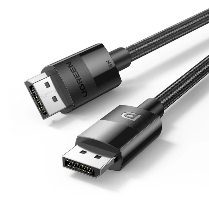 Кабель UGREEN DP114 DP Male to Male DP1.4 8K Round Cable ABS Shell Braid 1.5m (Black) (UGR-80391) Київ - фото 10