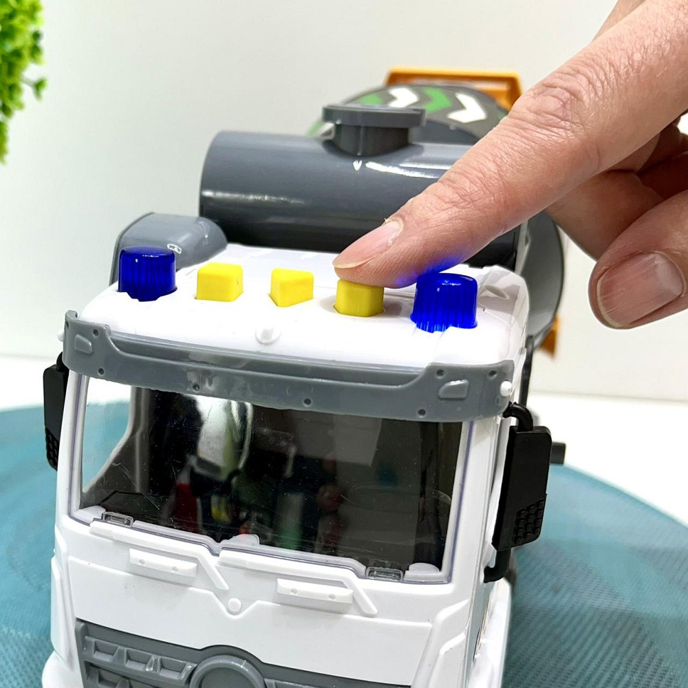 Спецтехніка Бетонозмішувач світло звук рухомі деталі масштаб 1:16 Жовто-сірий (ZH 812-1) Чернігів - фото 9