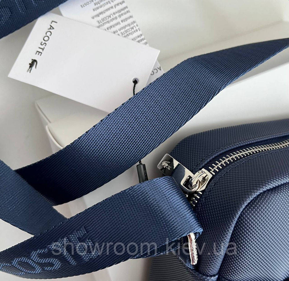 Чоловіча брендова сумка через плече Lacoste (2026) синя Київ - фото 8