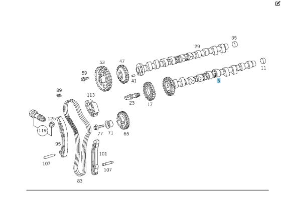 Mercedes-Benz  A6120502001 R6120510101 Розподільний вал впускного двигуна OM612 Одесса