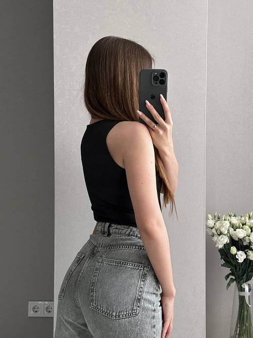 Женский базовый повседневный боди из двойной ткани микродайвинг Одесса - изображение 3