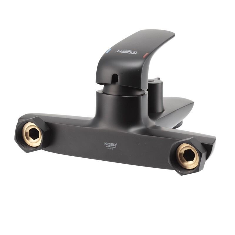 Змішувач для ванни з коротким виливом Koer KB-40008-05 (Колір чорний) (KR3473) Київ - фото 8