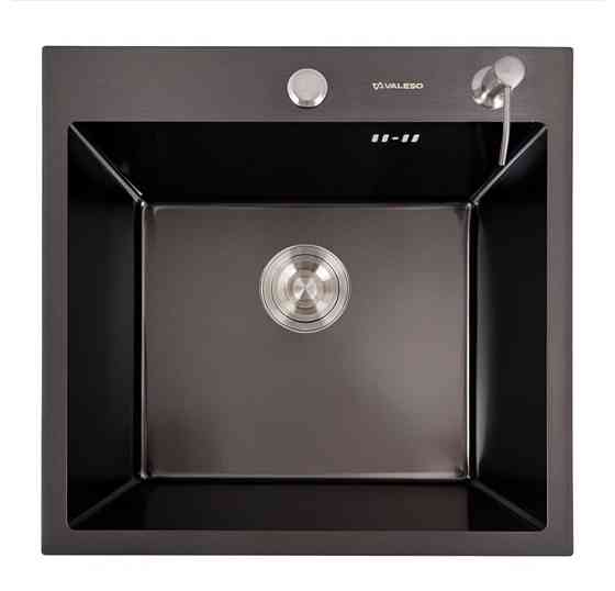 Кухонна мийка 50*50 PVD чорна Valeso Handmade (товщина 3,0/1.5) Коломыя