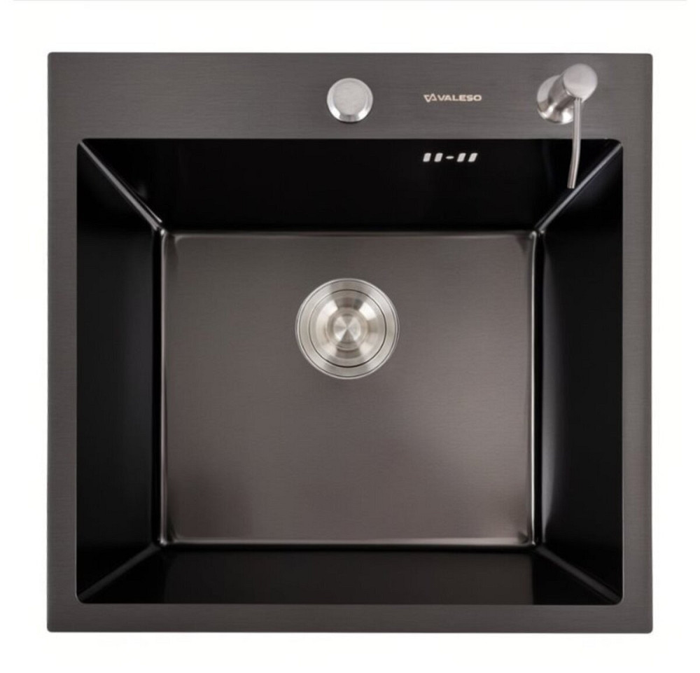 Кухонна мийка 50*50 PVD чорна Valeso Handmade (товщина 3,0/1.5) Коломыя - изображение 1