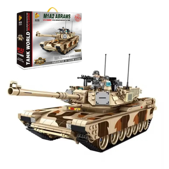 Конструктор детский Танк игровой Abrams M1A2 военный на 1630 детали Каменец-Подольский