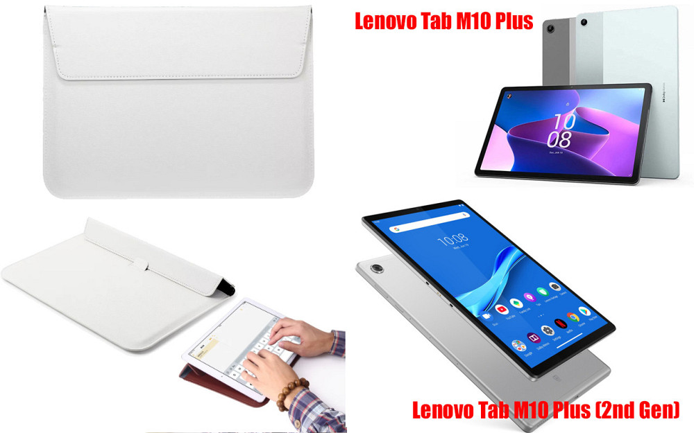 Чехол-конверт VitoCase для Lenovo Tab M10 Plus, M10 Plus (2nd Gen), с функцией подставки для планшета Белый Киев - изображение 1