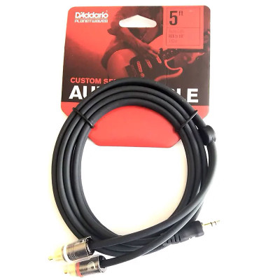 Інсертний кабель D&apos;Addario Custom Series Dual RCA to 3.5 Stereo Mini Jack Cable (1.5m) (PW-MP-05) Вінниця - фото 4