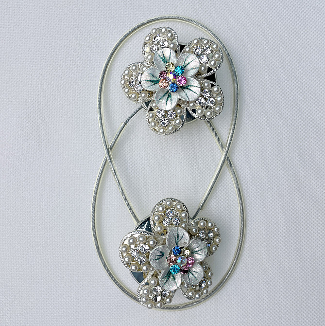 Магніти для штор та гардин "Flowers" набір 2 шт Різнокольоровий (81-237) Київ - фото 6