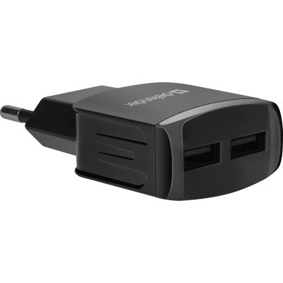 Зарядное устройство Defender EPA-13 black, 2xUSB, 5V/2.1A, package (83840) Винница - изображение 2
