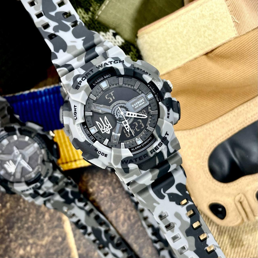 Patriot 005 Тризуб срібло Camo Grey + Коробка. SBR Київ - фото 3