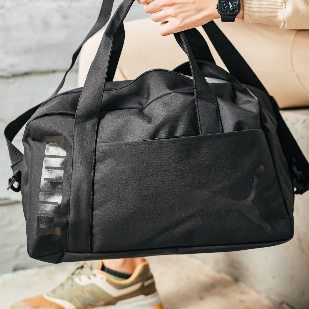 Дорожня сумка Пума Текстиль чоловіча для подорожей чорна 50*24*24 см, спортивна текстильна сумка чоловічаMasterSem Київ - фото 2