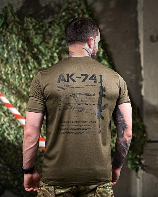 Тактична потовідвідна футболка АК-74 oliva ПП7632 Одеса - фото 1