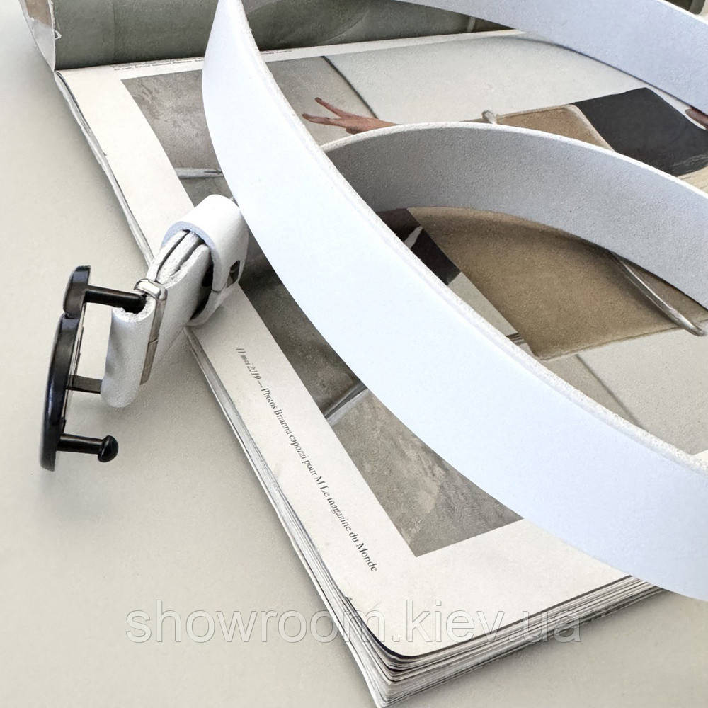 Женский белый кожаный ремень (5001-2) Киев - изображение 2