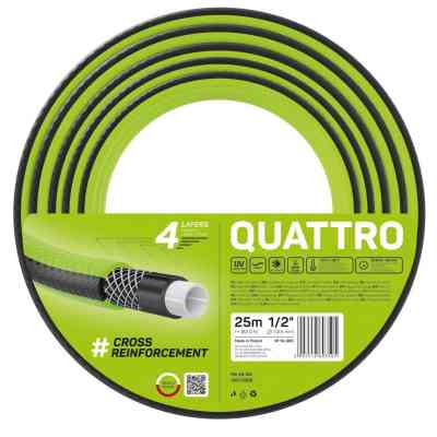 Поливочный шланг Cellfast QUATTRO, 1/2', 25м, 4 слоя, до 20 Бар, -10…+50°C (10-065) Винница