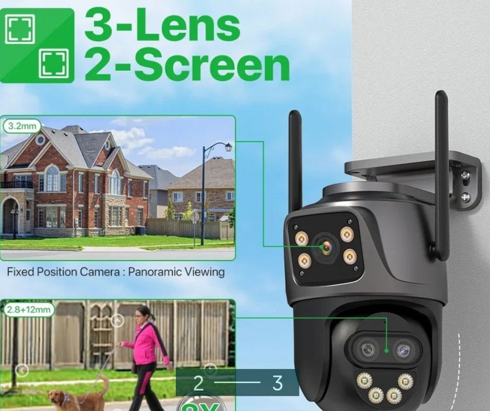 Камера відеоспостереження з трьома об'єктивами. Харків - фото 2