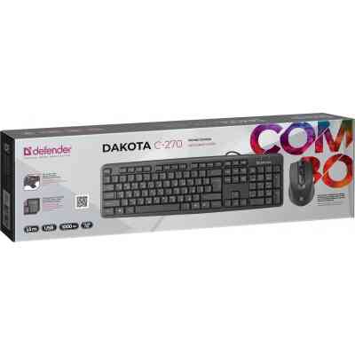Комплект Defender Dakota C-270 UKR USB Black (45271) Вінниця
