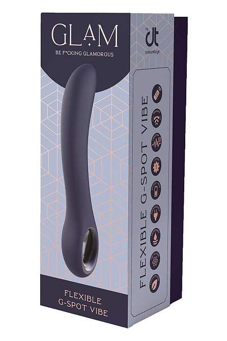 Гнучкий вібратор для точки G Dream Toys Glam Flexible G-Spot, синій Sex Aura Київ - фото 5