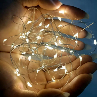 Гирлянда ColorWay Струна LED 100 10 м теплый цвет 3 AA Battery (CW-G-100L10NB) Винница - изображение 3