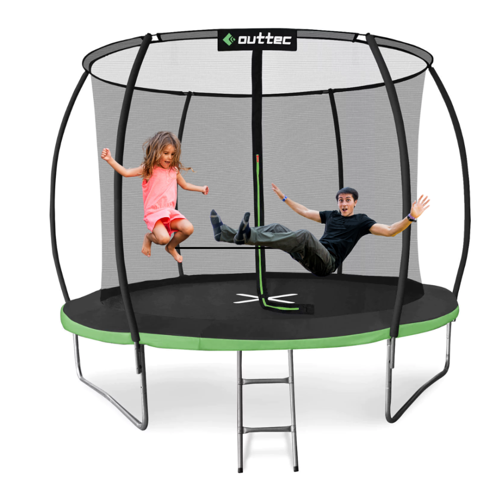 Батут Outtec Premium 10ft (312см) чорно-зелений з внутрішньою сіткою Київ - фото 6